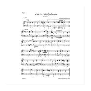 Missa brevis G major K. 49 | Orgel