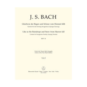 Like as the Raindrops and Snow from Heaven fall | Viola II