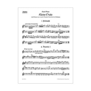 Erste Suite nach Tänzen aus Leopold Mozarts Notenbuch | Altblockflöjt