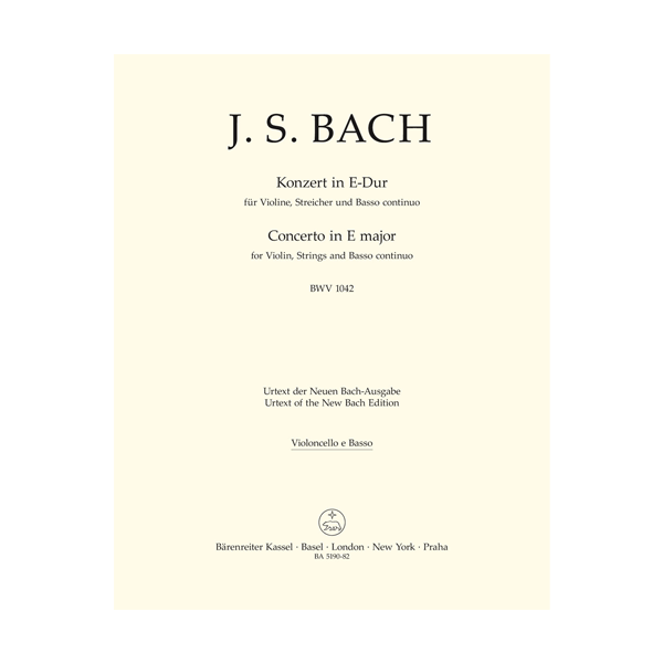 Concerto for Violin | E major BWV 1042 | Cello/Double Bass