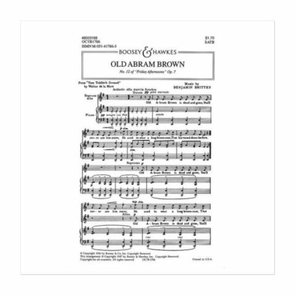 Friday Afternoons op. 7/12 | SATB & Piano