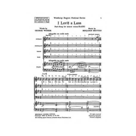 I Lovd a Lass | SATB