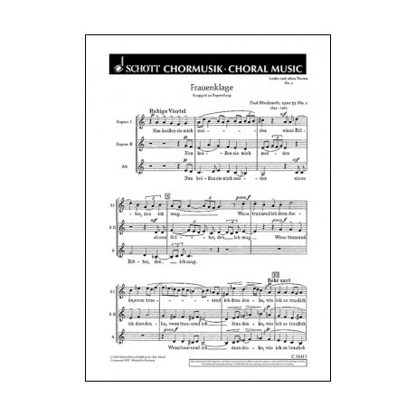 Lieder nach alten Texten | Op. 33 Nr. 2